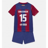 Billiga Barcelona Andreas Christensen #15 Barnkläder Hemma fotbollskläder till baby 2023-24 Kortärmad (+ Korta byxor)